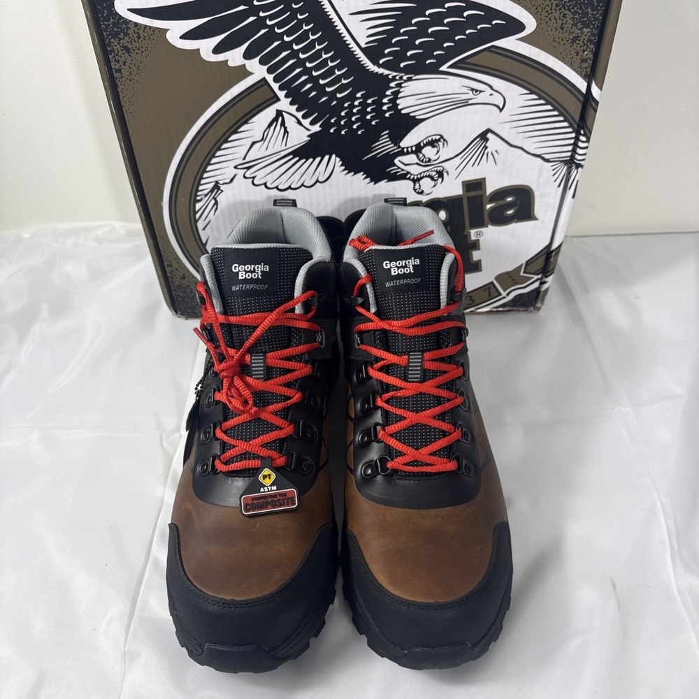 Georgia Boot DuraBlend Sport Composite Toe Waterproof Work Hiker Sz14 Men's